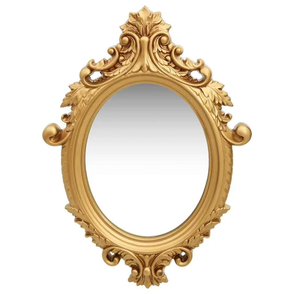 Wall Mirror Castle Style Gold Ornate Frame 56x76 cm