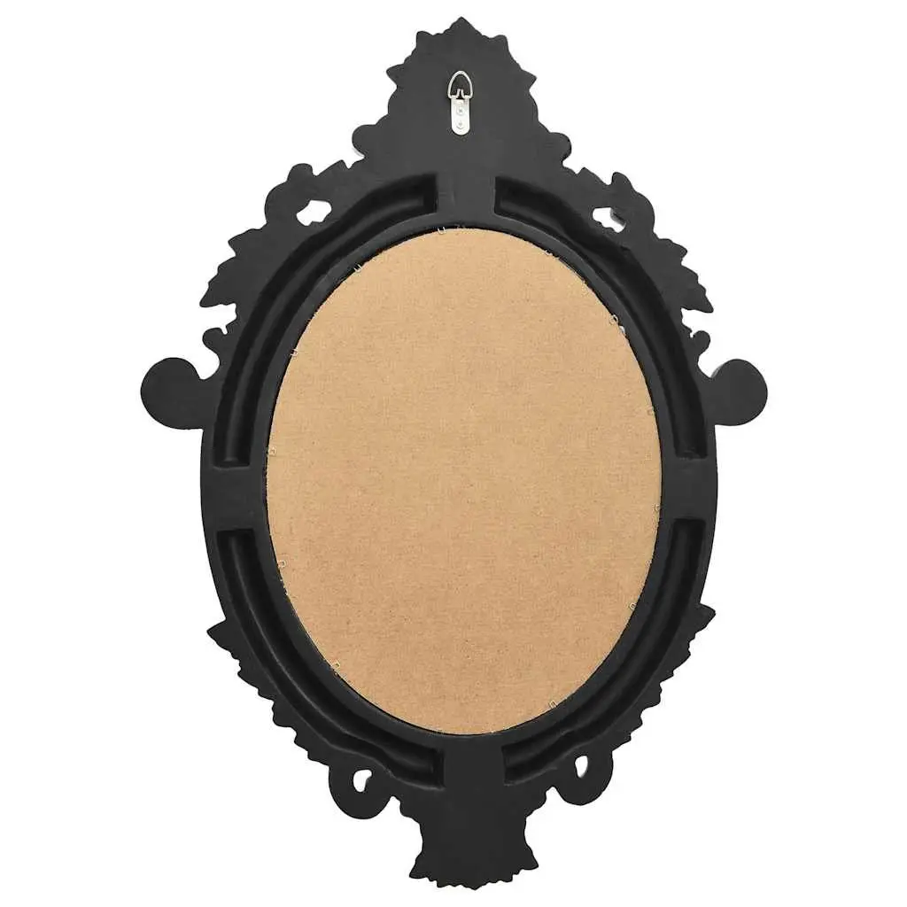 Wall Mirror Castle Style Black Ornate Frame 56x76cm