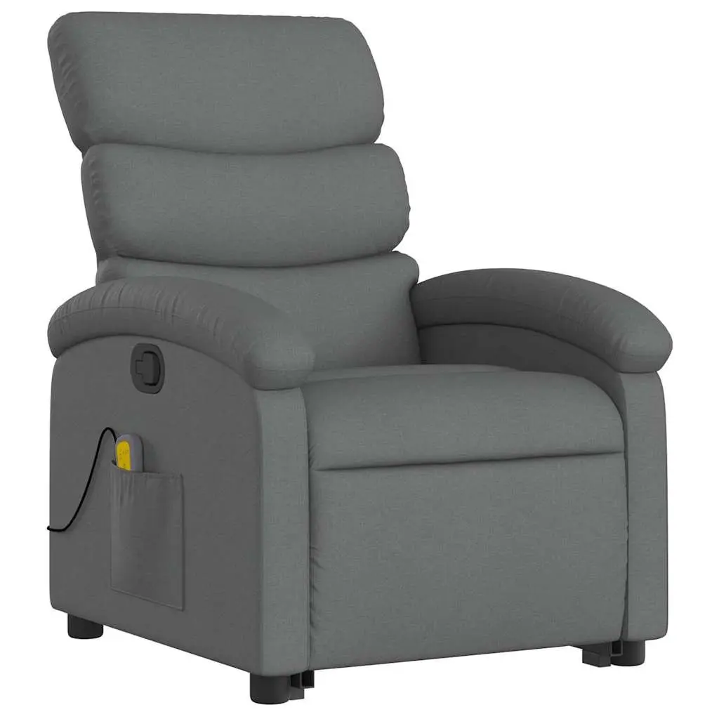 Grey Fabric Electric Recliner Chair with Power Lift Function for Elderly Relaxation and Vibration Massage