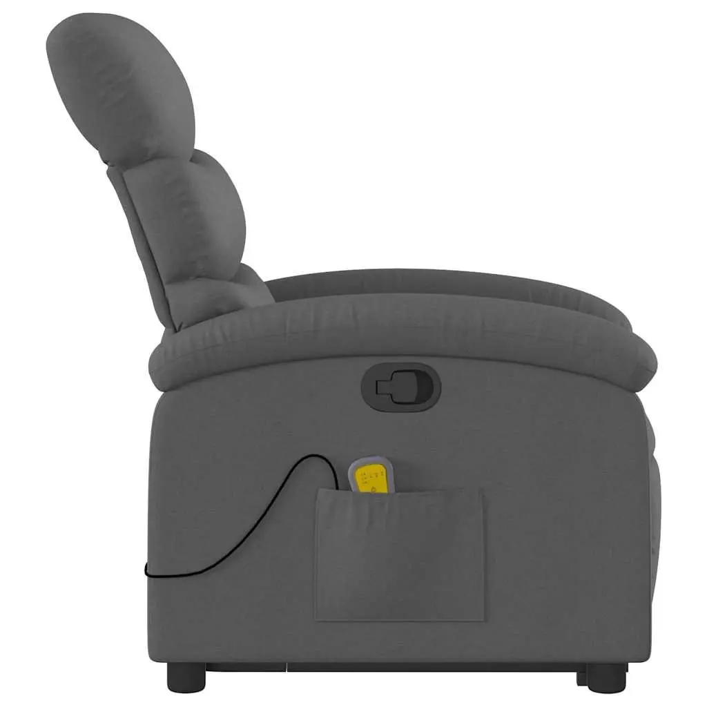 Grey Fabric Electric Recliner Chair with Power Lift Function for Elderly Relaxation and Vibration Massage