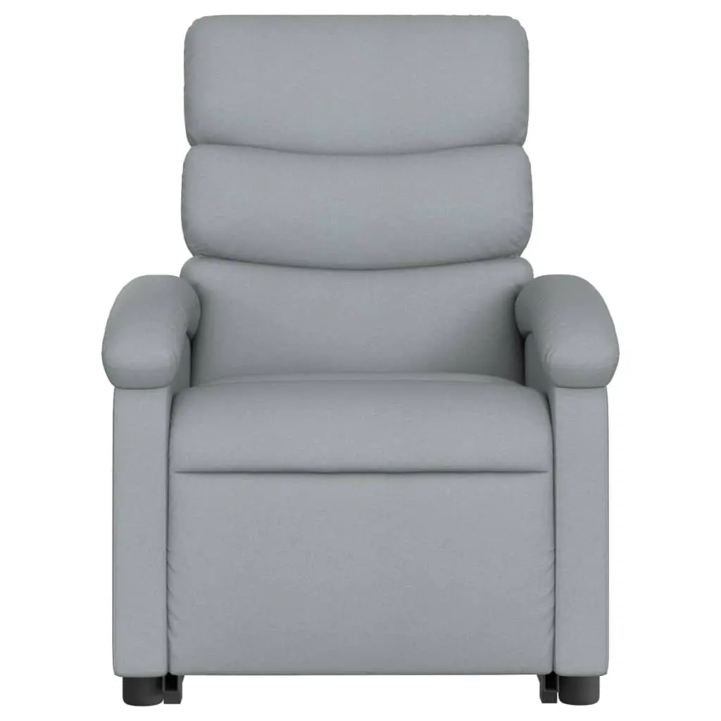 Electric Massage Recliner Chair Power Lift Light Grey Fabric