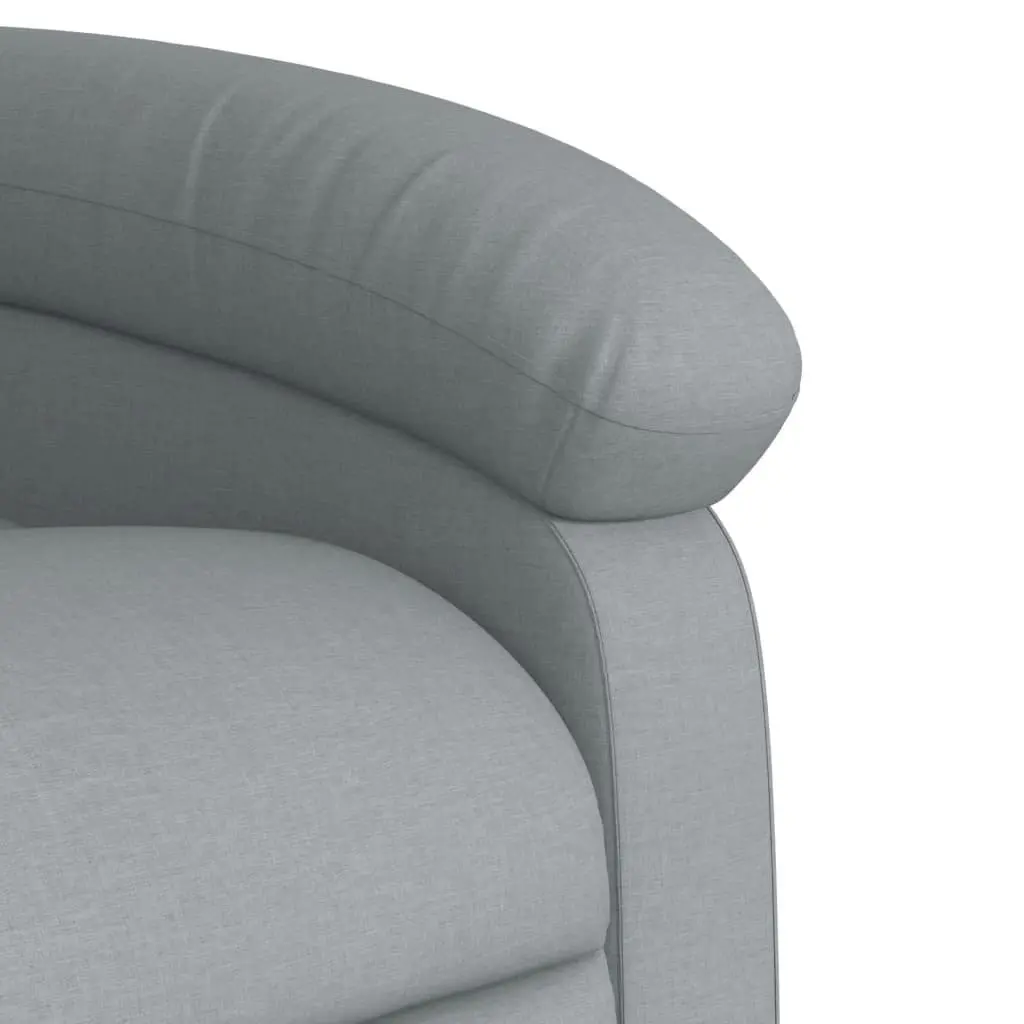 Electric Massage Recliner Chair Power Lift Light Grey Fabric