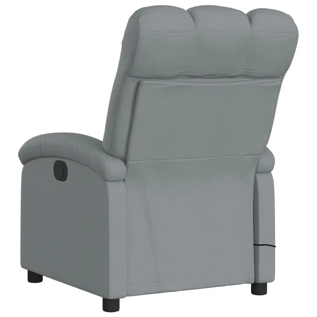 Grey Fabric Massage Recliner Chair