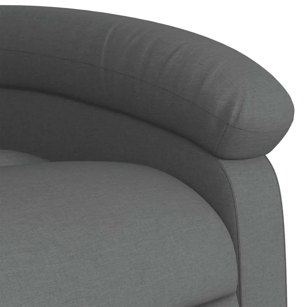 Massage Recliner Chair Power Lift Grey Fabric Electric Comfort for Mobility