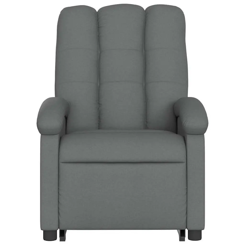Massage Recliner Chair Power Lift Grey Fabric Electric Comfort for Mobility