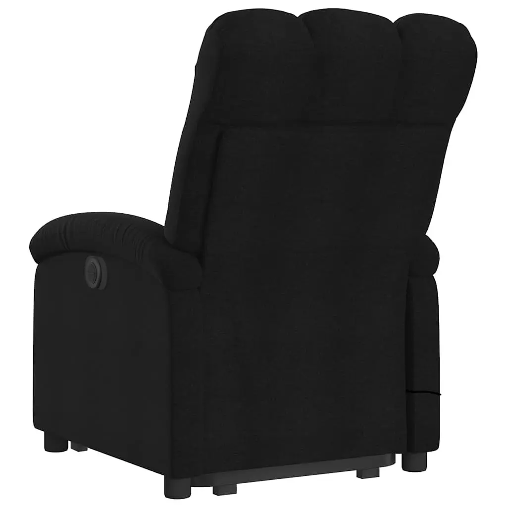 Stand Up Massage Recliner Chair Electric Power Lift Fabric Black Armchair