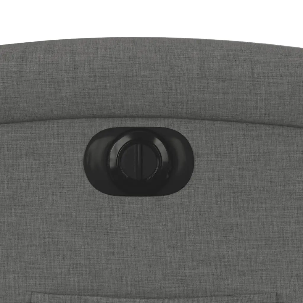 Electric Recliner Chair Grey Fabric Adjustable Footrest Backrest 135 Degrees