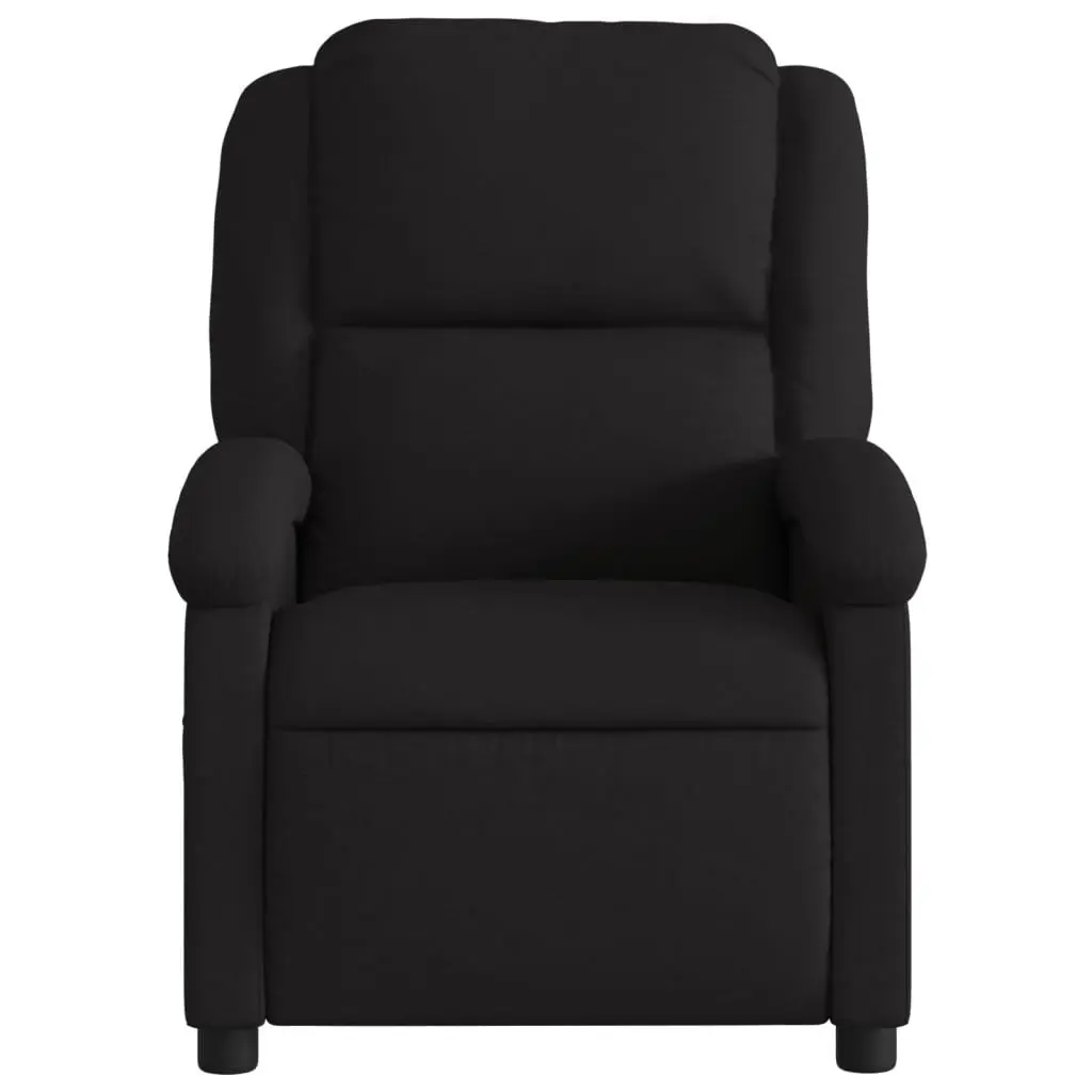 Electric Recliner Chair in Black Fabric