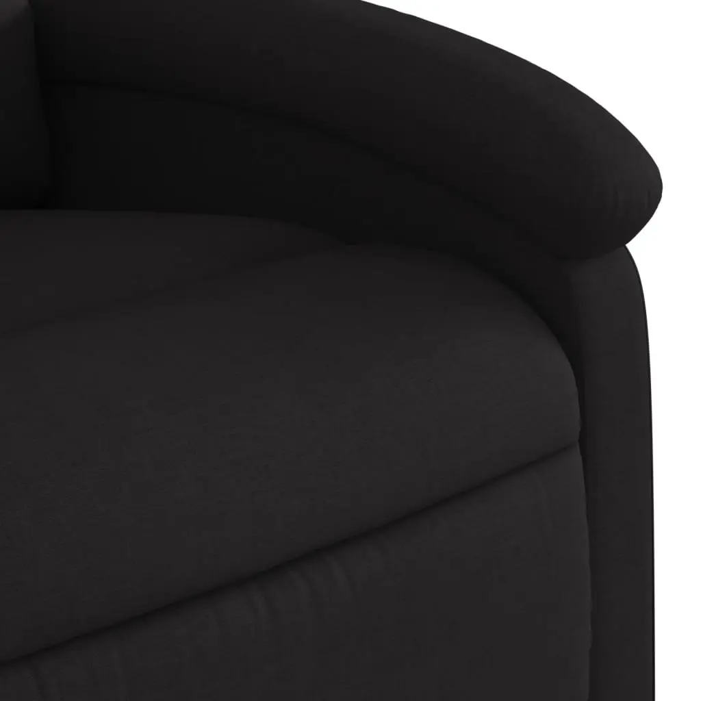 Stand Up Recliner Chair Black Fabric Electric Power Lift Elderly Armchair