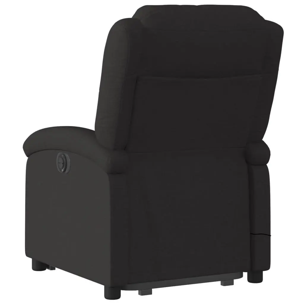 Electric Massage Recliner Chair Power Lift Black Fabric 135 Degrees