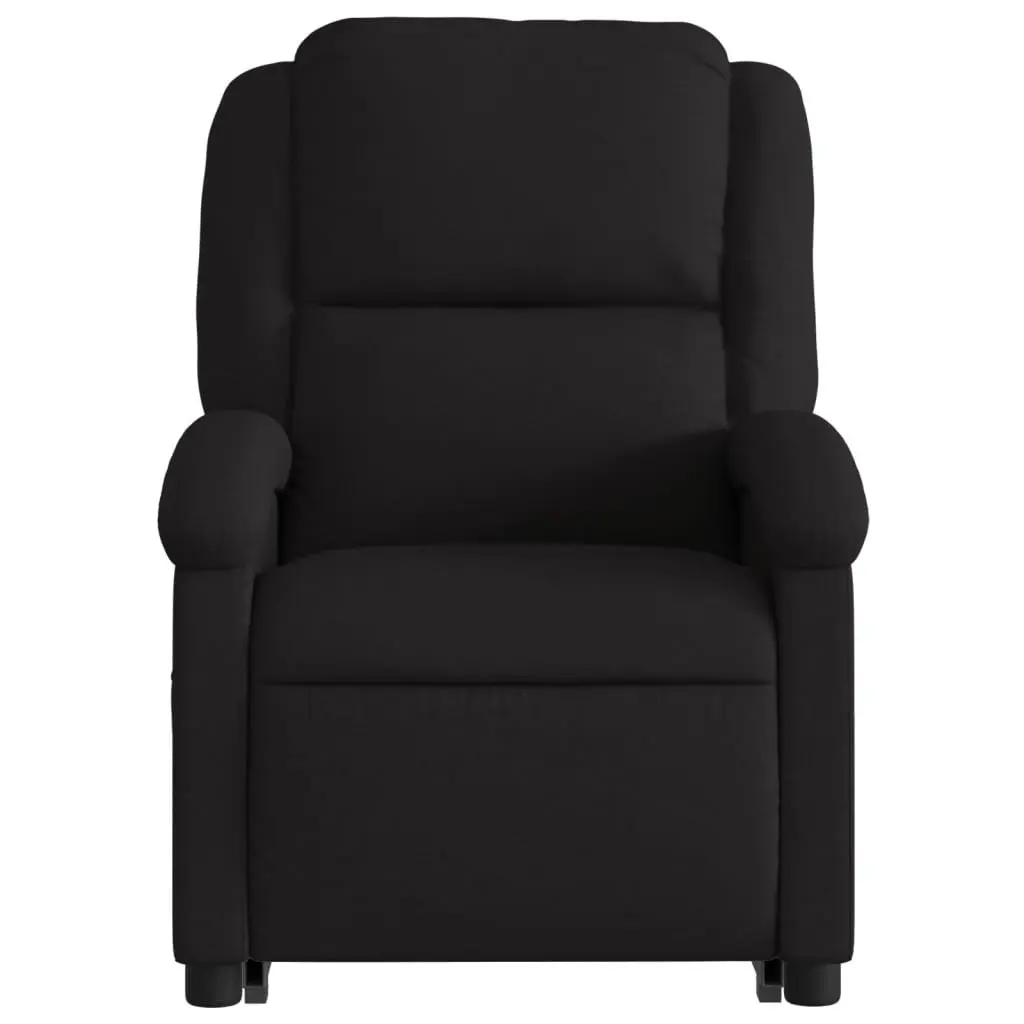 Electric Recliner Chair Power Lift Black Fabric Adjustable Seating