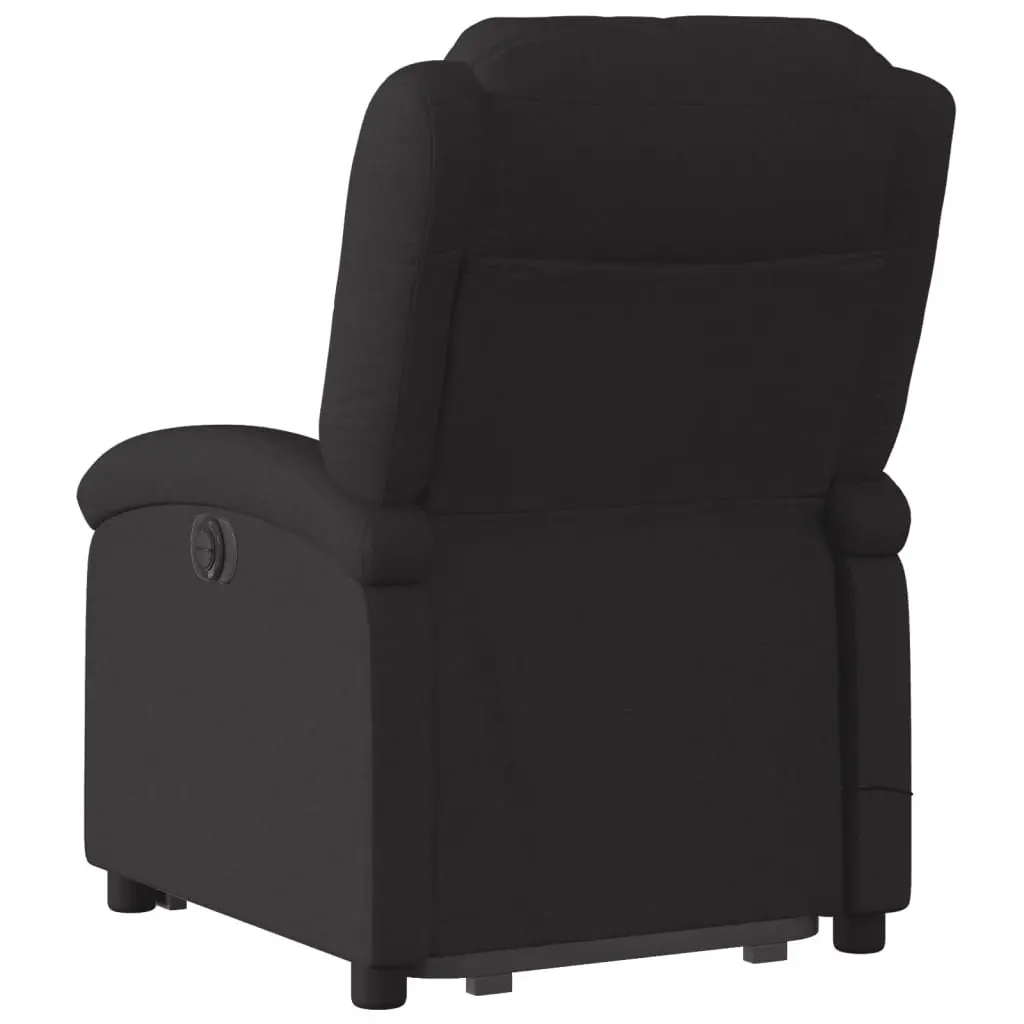 Electric Massage Recliner Chair Power Lift Black Fabric 135 Degrees