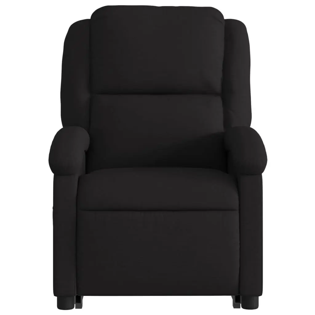 Electric Massage Recliner Chair Power Lift Black Fabric 135 Degrees