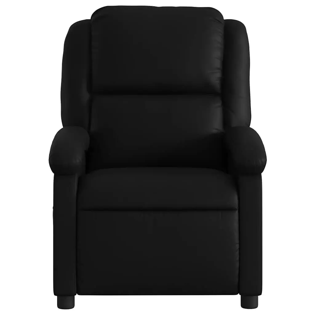 Recliner Chair Manual Reclining Armchair with Footrest Padded Black Lounge