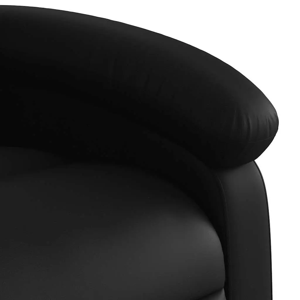 Recliner Chair Manual Reclining Armchair with Footrest Padded Black Lounge