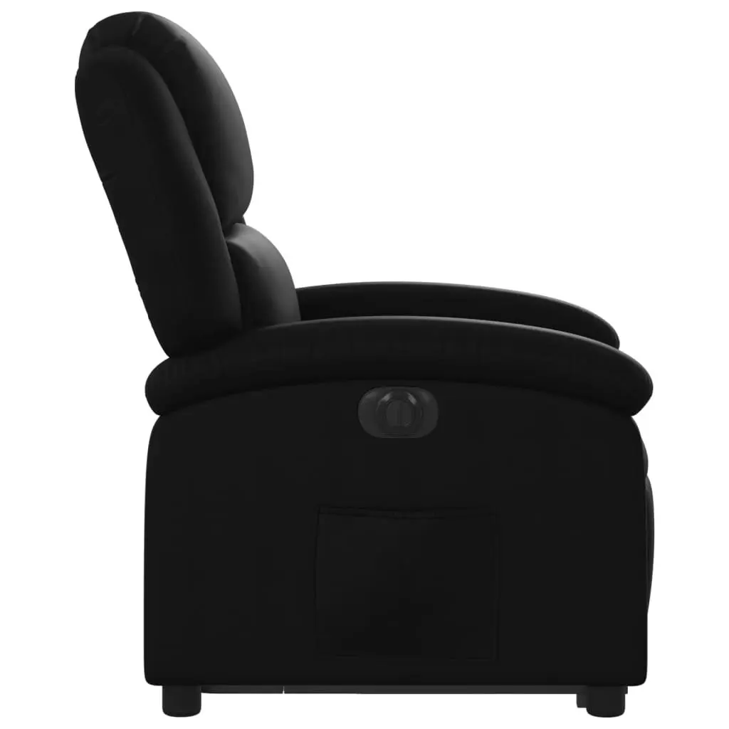 Electric Recliner Chair Power Lift Function Black Faux Leather