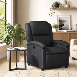 Your New Favorite Spot: Black Leather Recliner
