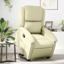 Cream Leather Recliner Chair