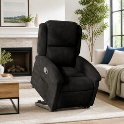 Your Cozy Electric Lift Recliner Chair in Black Velvet