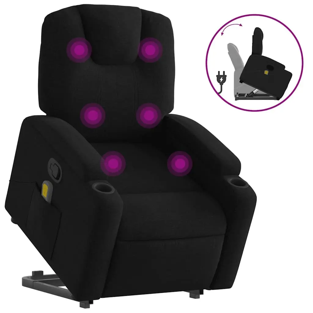 Black Electric Recliner Chair with Massage