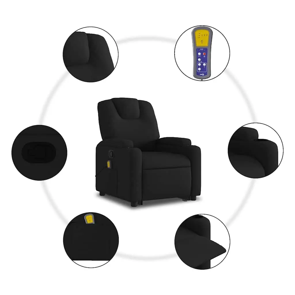 Black Electric Recliner Chair with Massage