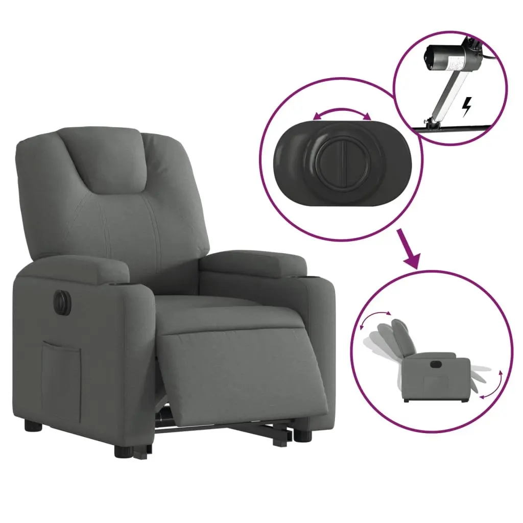 Grey Electric Stand Up Recliner Chair