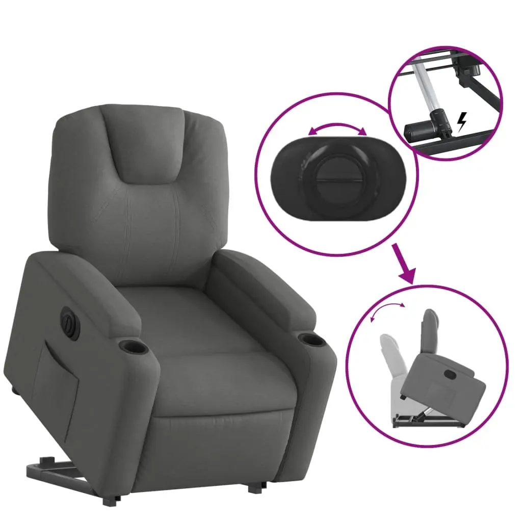 Grey Electric Stand Up Recliner Chair
