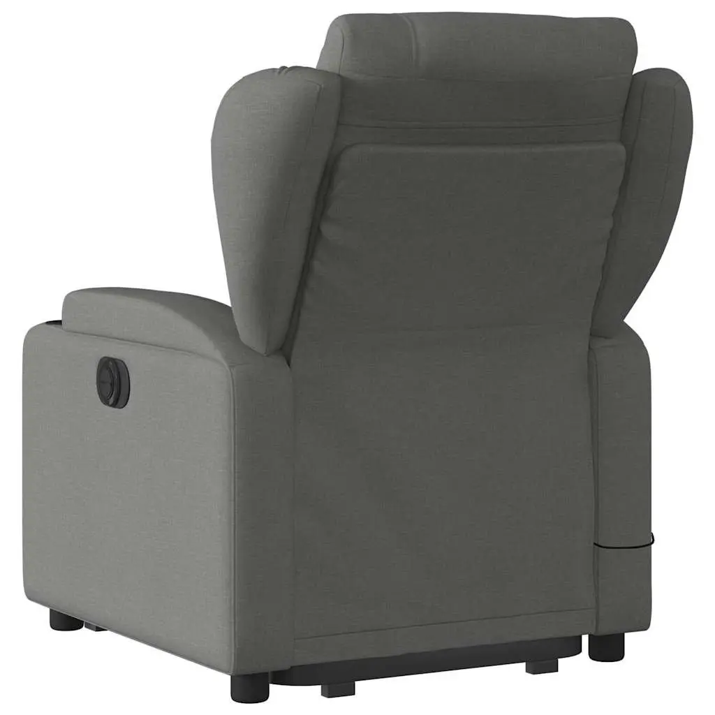 Electric Massage Recliner Chair Power Lift Grey Fabric