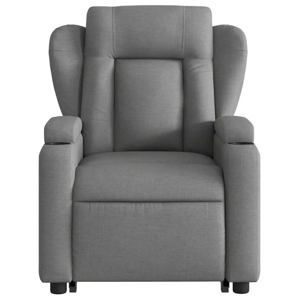 Electric Massage Recliner Chair Power Lift Grey Fabric