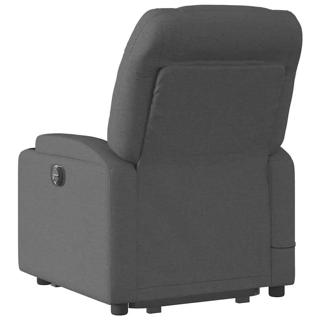 Grey Fabric Massage Recliner Chair