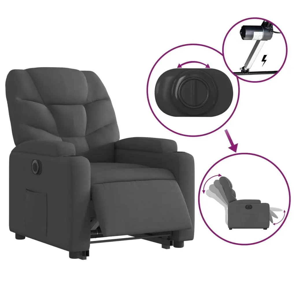 Electric Stand Up Recliner Armchair Power Lift Recline Elderly Comfort Grey