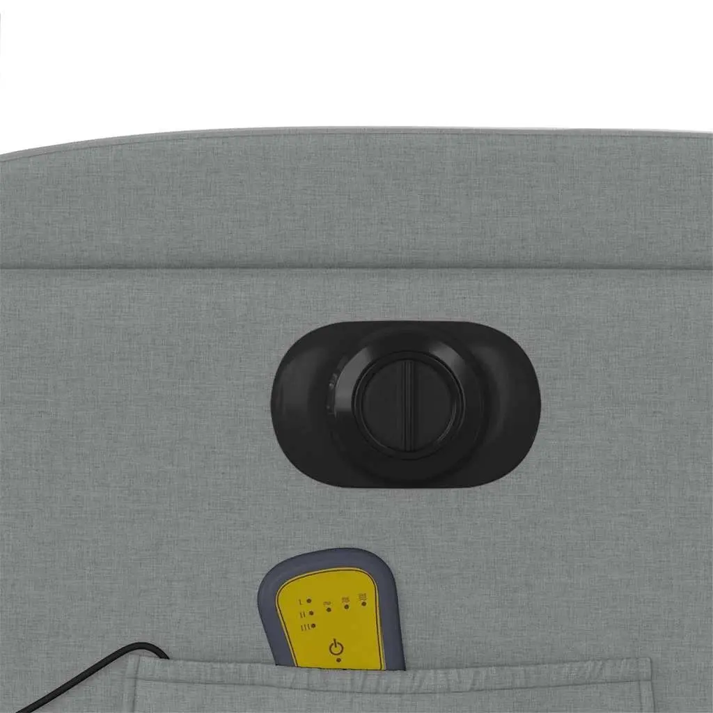 Electric Massage Recliner Chair Grey Fabric 135 Degrees