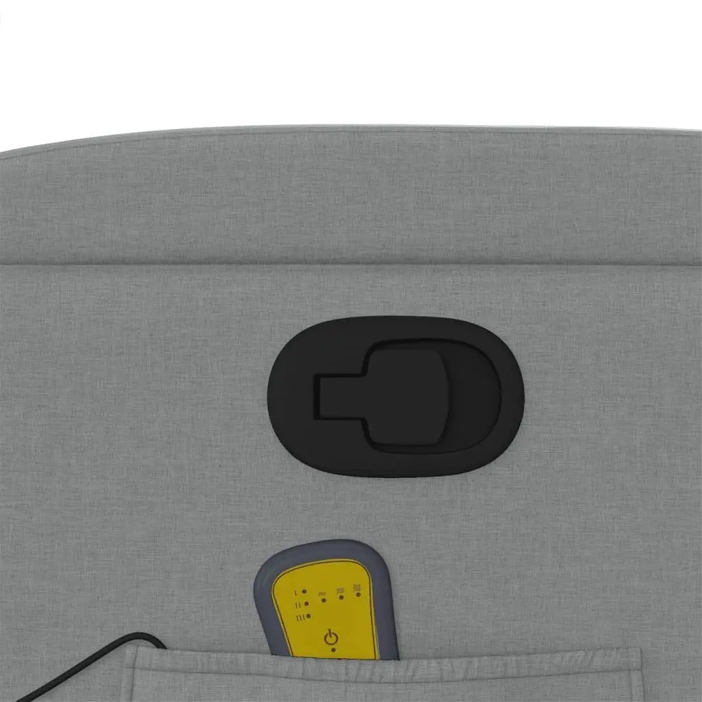Electric Massage Recliner Chair Power Lift Grey Fabric 135 Degrees