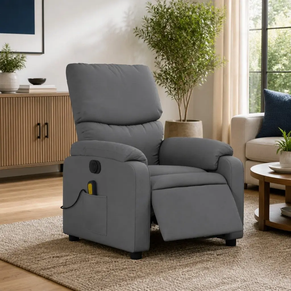 Grey Electric Massage Recliner