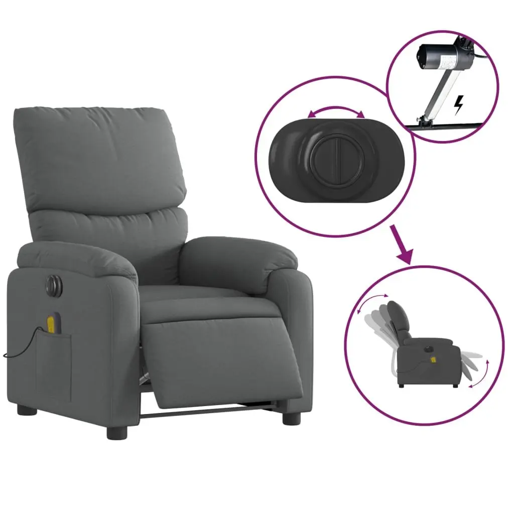 Grey Electric Massage Recliner