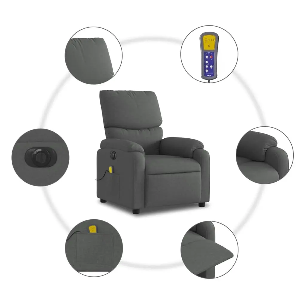 Grey Electric Massage Recliner