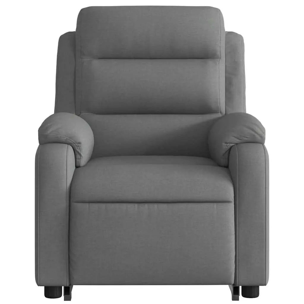 Electric Stand Up Massage Recliner Chair Grey Fabric Lift Recline Armchair