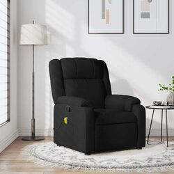 Enjoy Relaxation with Our Black Fabric Massage Recliner