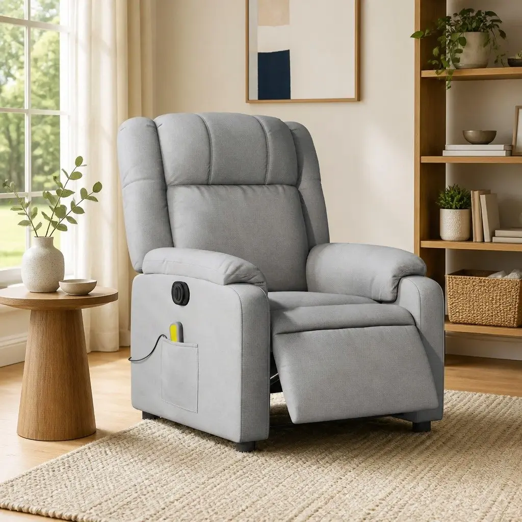Grey Electric Massage Recliner Chair
