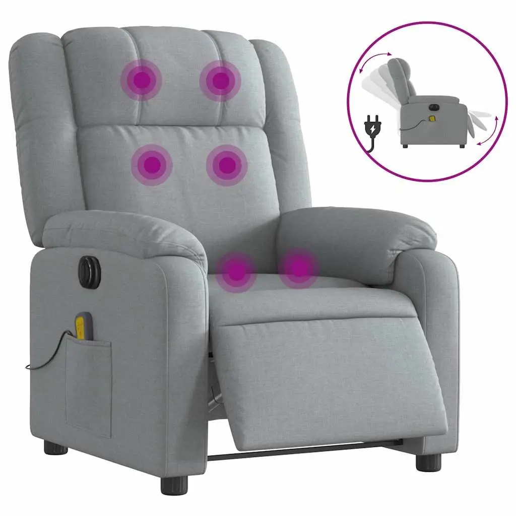 Grey Electric Massage Recliner Chair
