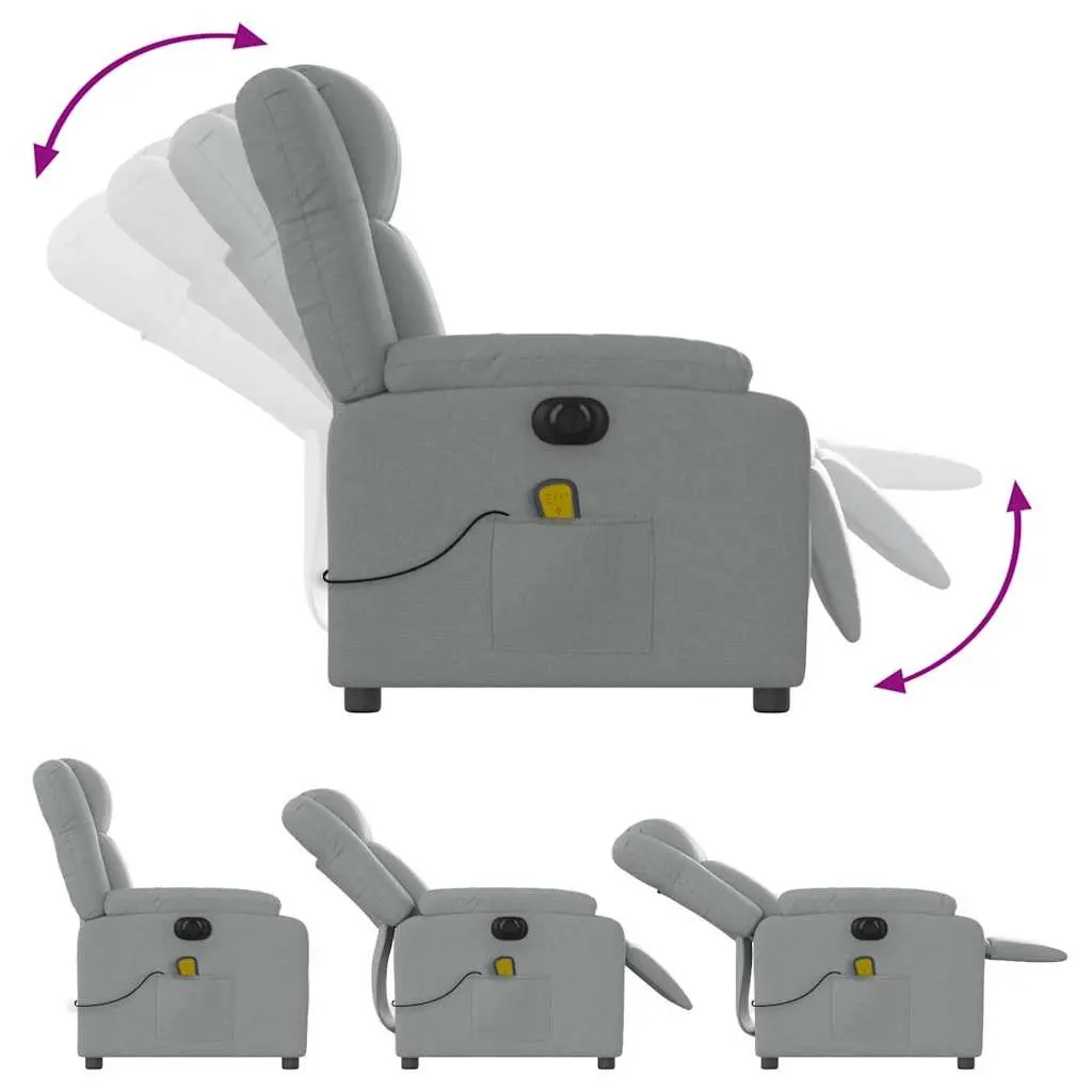 Grey Electric Massage Recliner Chair