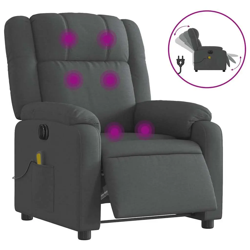 Electric Massage Recliner Chair in Grey