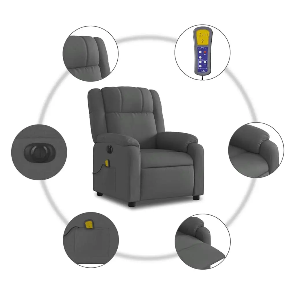 Electric Massage Recliner Chair in Grey