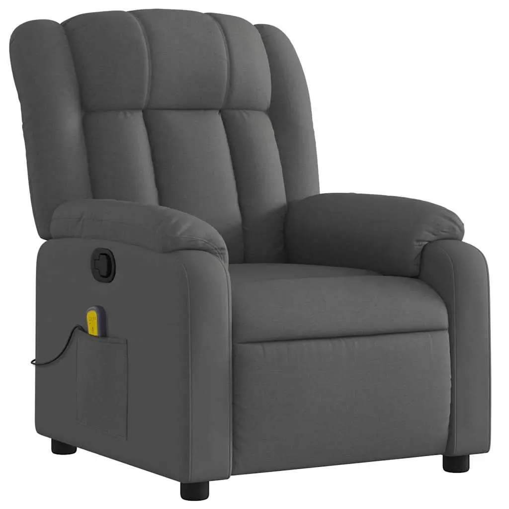 Grey Fabric Massage Recliner Chair