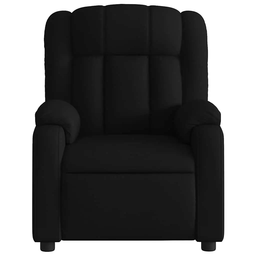 Massage Recliner Chair Manual Recline Black Fabric 135 Degree