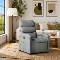Your Grey Fabric Massage Recliner Chair Awaits