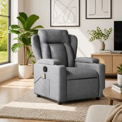 Friendly Grey Fabric Massage Recliner Chair Experience