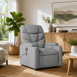 Your New Grey Fabric Massage Recliner Chair Awaits