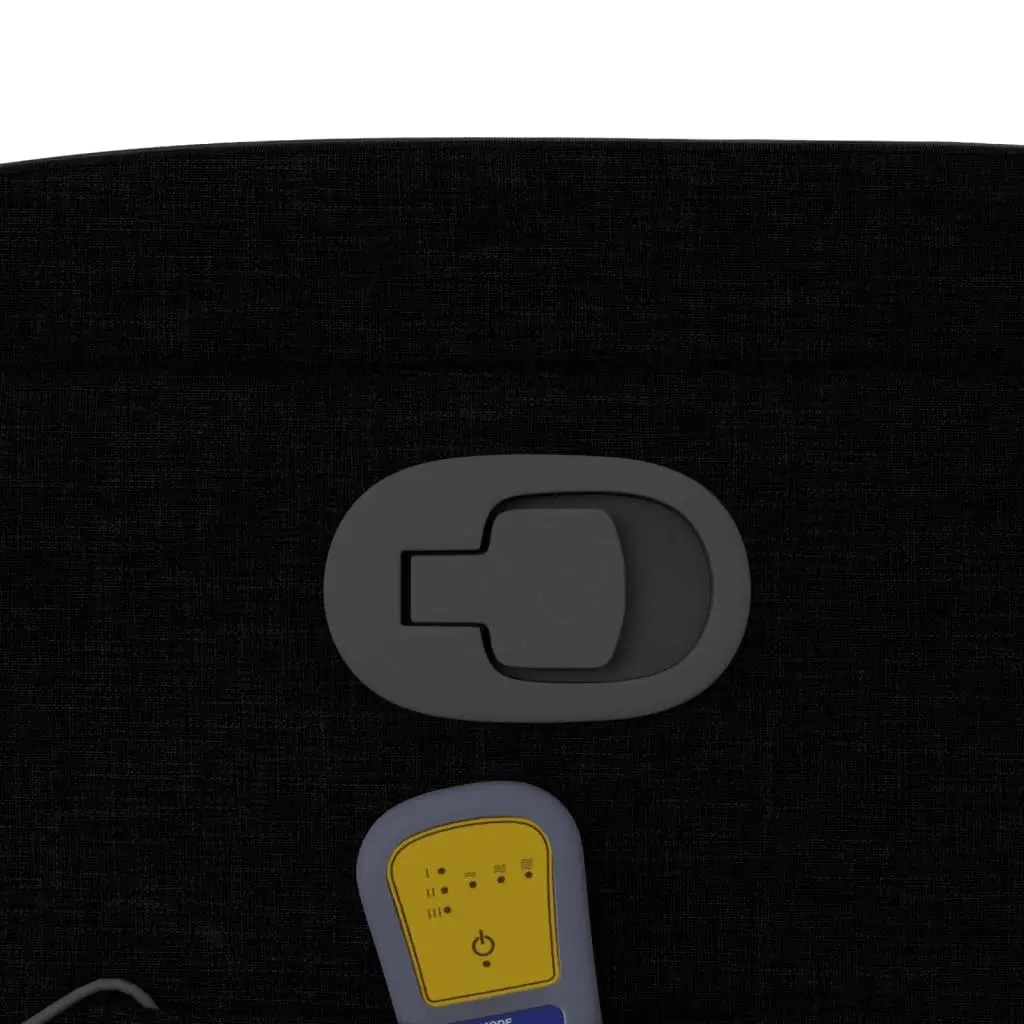 Massage Recliner Chair Manual Recline Black Fabric 135 Degrees 6 Vibration Points