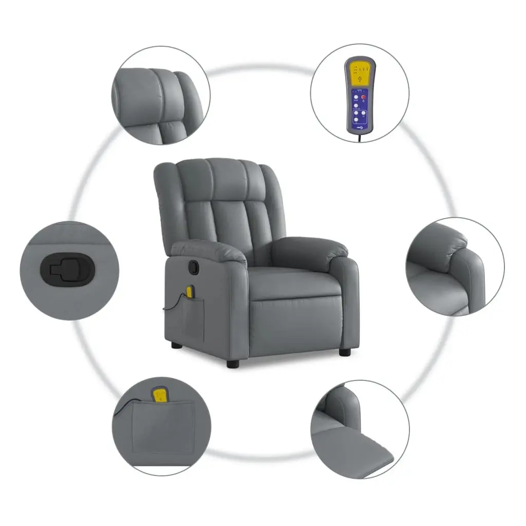 Grey Massage Recliner